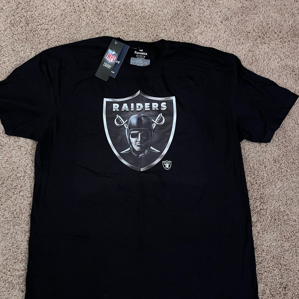 Fanatics Black Raiders Short Sleeve Tee